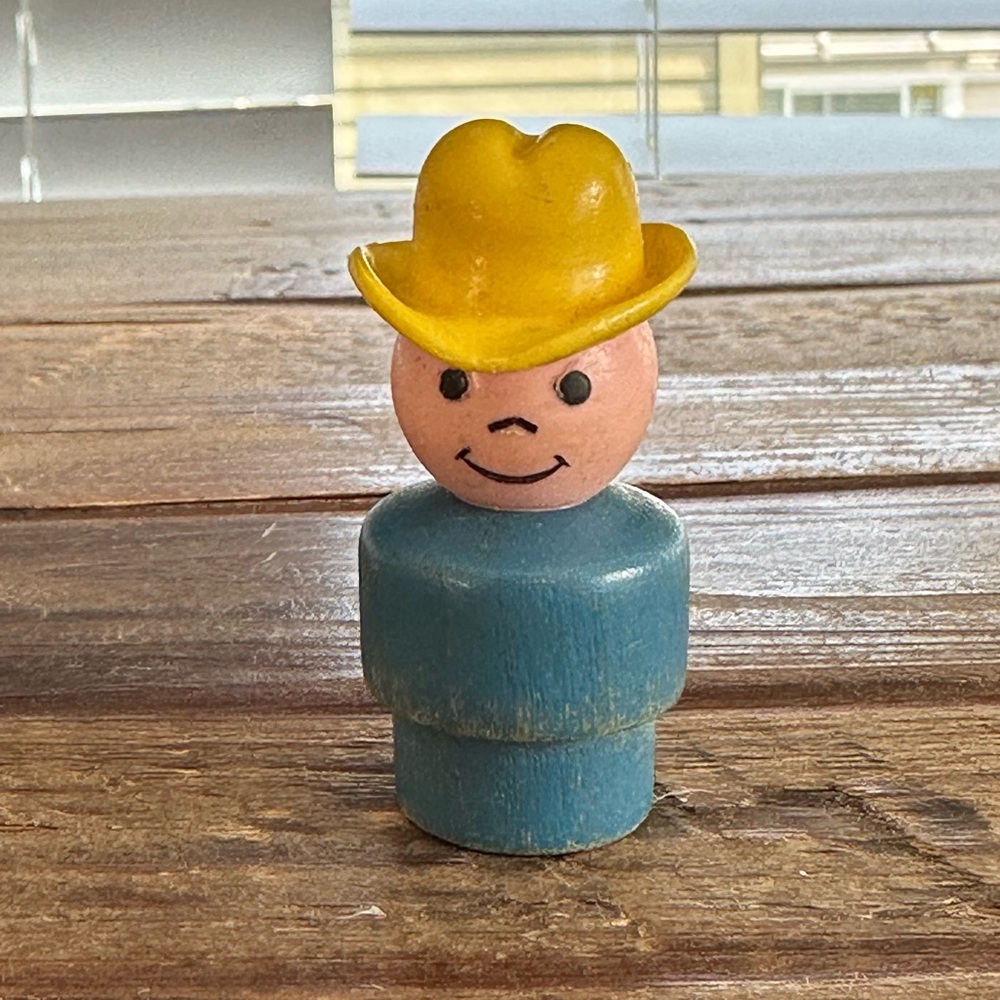 💥 3 for $10 💜 Vintage Wooden Fisher Price Cowboy